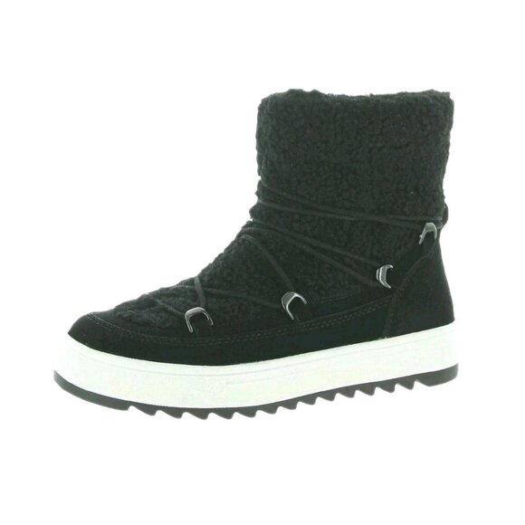 Blondo Sanity Black Waterproof Suede Faux Fur Winter Snow Boots Women Bootie 10 - Picture 1 of 14